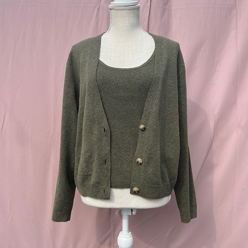 Knit tank and sweater set from a new day